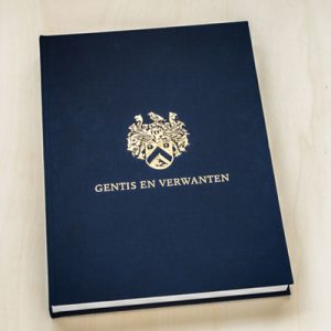 gouden folie op linnen boek