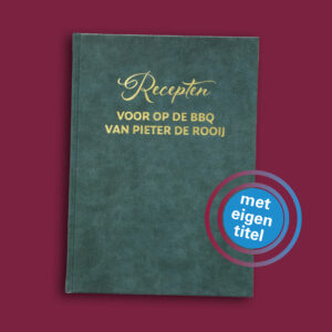 gepersonaliseerd receptenboek invulboek met eigen titel op omslag