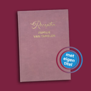 gepersonaliseerd receptenboek invulboek met eigen titel op omslag