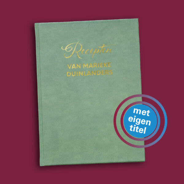 gepersonaliseerd receptenboek invulboek met eigen titel op omslag