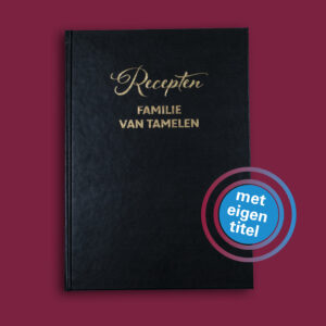 gepersonaliseerd receptenboek invulboek met eigen titel op omslag