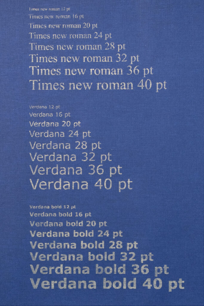 voorbeeld digitale foliedruk op linnen