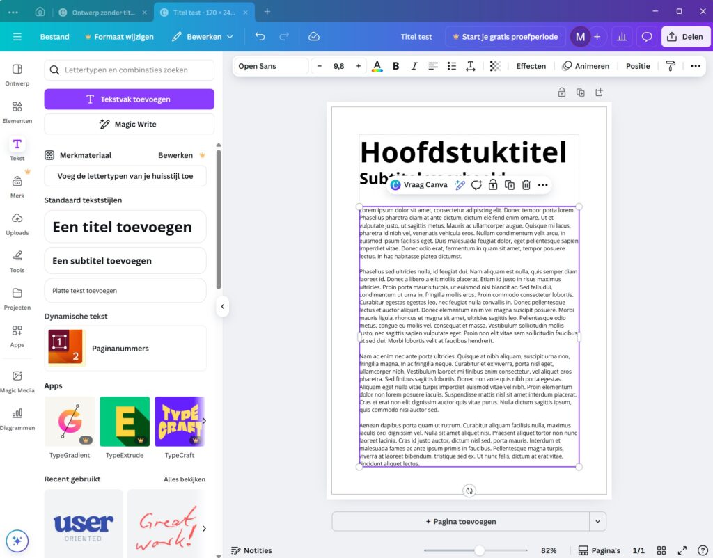 Canva boek maken
