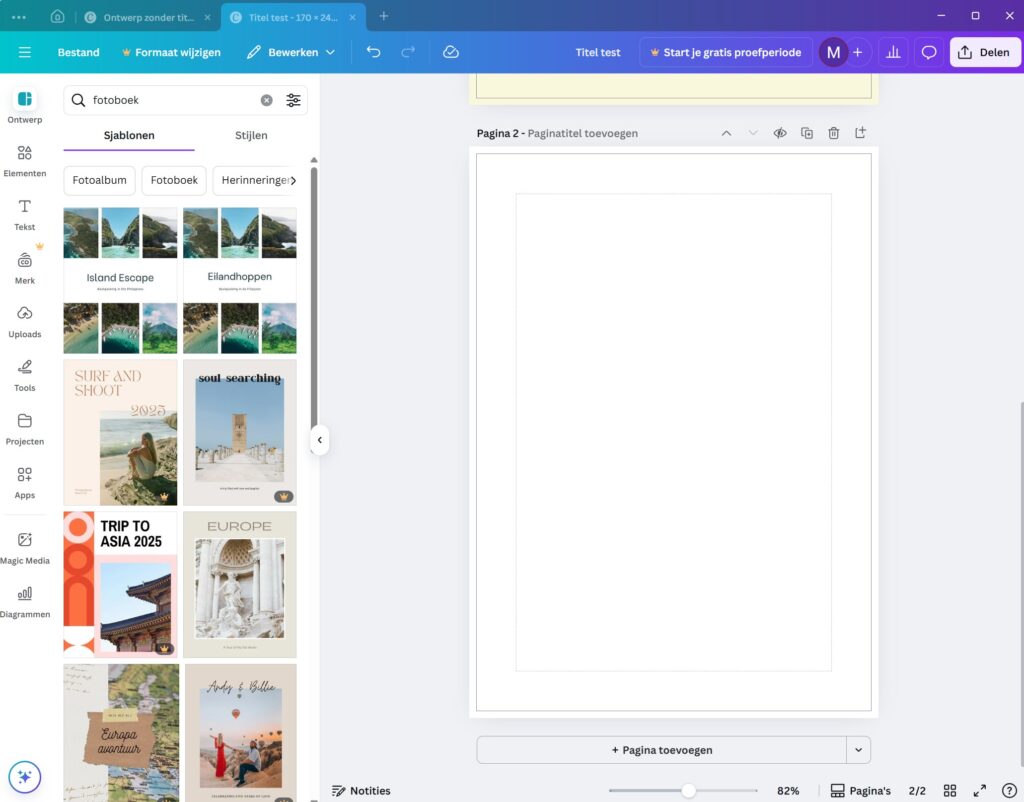 Canva boek maken